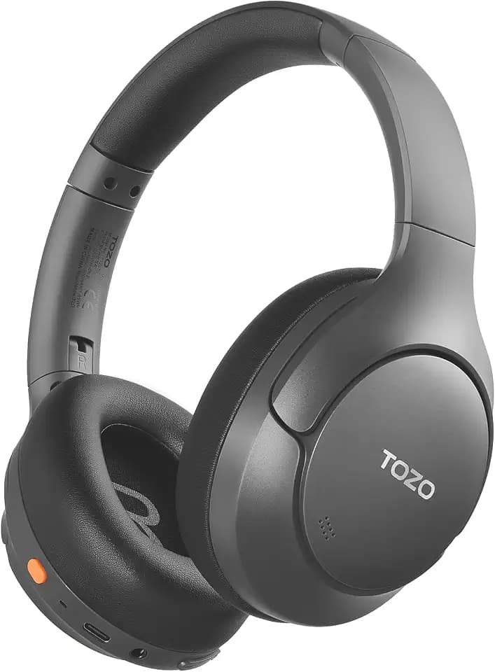 TOZO HT3 Hybrid Noise Cancelling Wireless Headphones, 90H Over Ear Headset