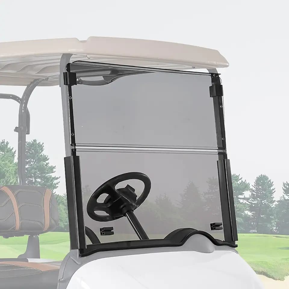 KEMIMOTO Golf Cart Windshield Compatible with EZGO RXV (2008-Up), Foldable Replacement Windshield with Anti-UV and Impact Resistant Acrylic