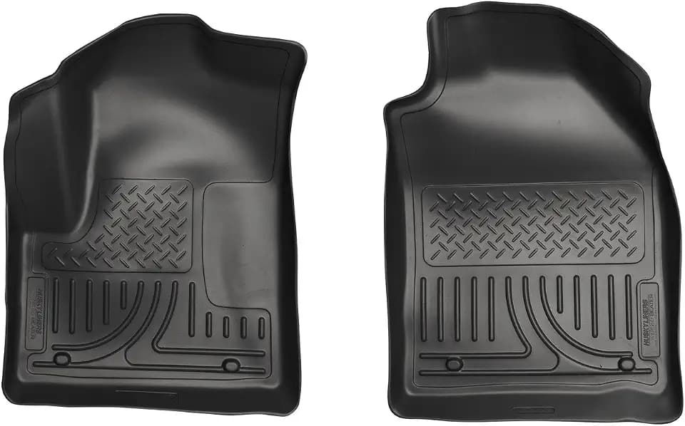 Husky Liners Weatherbeater Floor Mats | Fits 2010-2013 Ford Transit Connect w/Carpet Flooring | Front Row, 2-pc Black - 18751