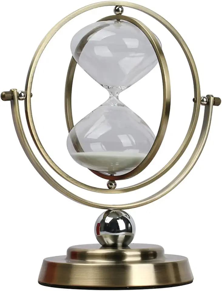30 Minuten Sanduhr Sanduhr- Timer Rotierendes Metall Sanduhr für Kochs Tudien Spiel Vintage Hour Glas Dekor