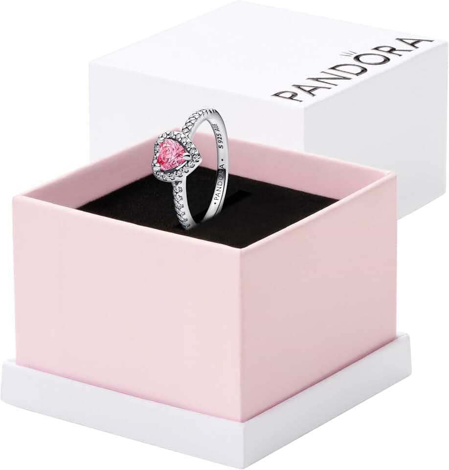 PANDORA Damenring Erhabenes Herz Pink 198421C03