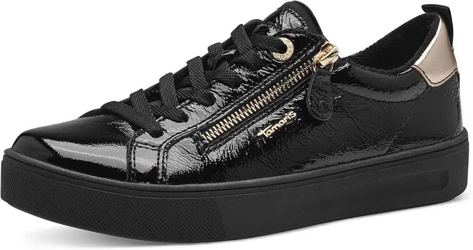 Tamaris Comfort Damen Sneaker flach mit Reißverschluss Freizeit