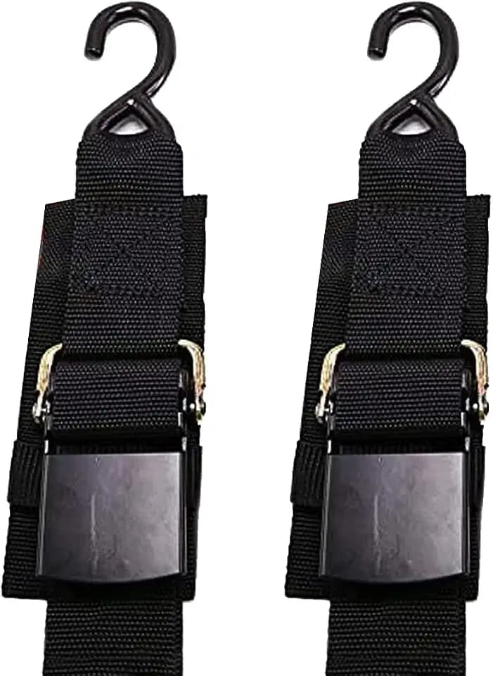 MEILI Heavy Duty Boat Trailer Transom Strap (2PK) - 2 inch x 48 inch Adjustable Marine Boat Tie Down Straps to Trailer (Shipped from USA) with Quick Release Buckle1200 LBS Capacity Securely