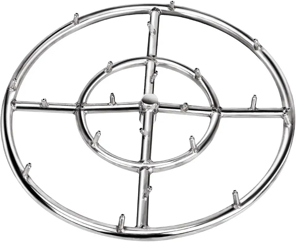 Stanbroil 12" High Flame Round Jet Burner Ring for Natural or Propane Gas
