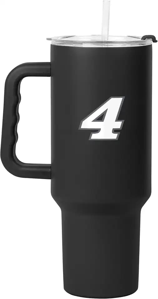 Logo Brands NASCAR 40oz Flipside Powder Coat Tumbler – 40oz Vacuum Insulated Tumbler, Long-Lasting Durable Finish, NASCAR Racing Design – Great for Travel and Outdoor Events