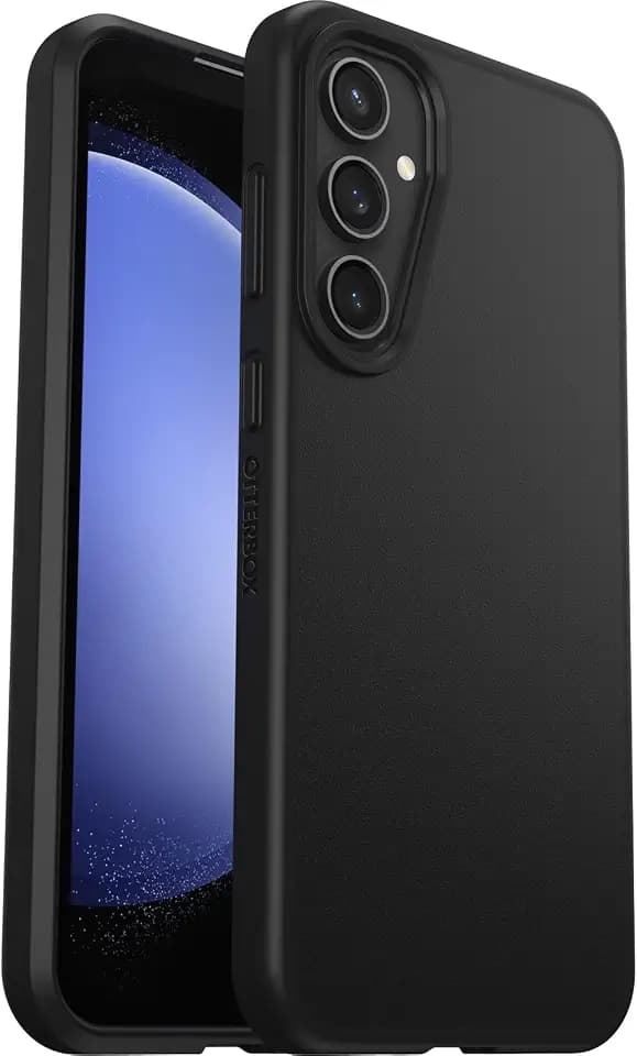 OtterBox React Series Hülle für Samsung Galaxy S23 FE, stoßfest, sturzsicher, ultraschlank, schützende Hülle, Getestet nach Militärstandard, Schwarz