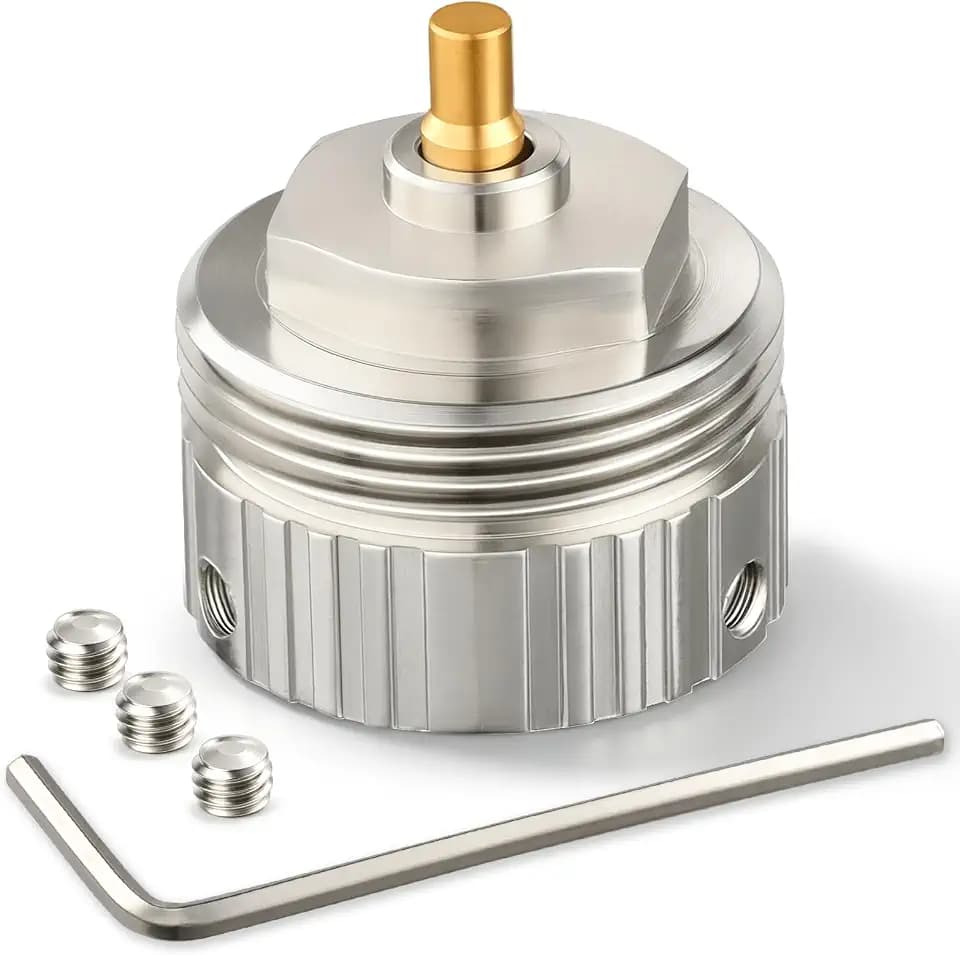 Ancable Metall Heizkörperventiladapter passend für Danfoss RAVL 26mm auf M30x1,5 Thermostatkopf, langlebig Heizung Zubehör (1 Stück)