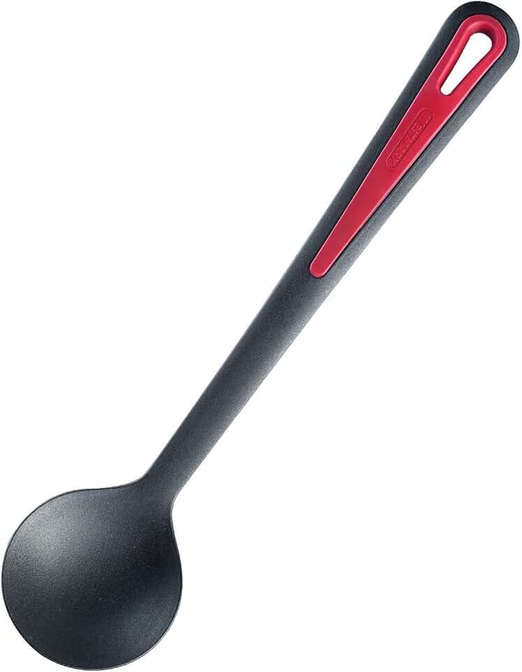 Westmark Gemüse-/Wok-/Kochlöffel, Hitzebeständig bis 270 °C, PPA, Länge: 31,5 cm, Gallant Plus, Schwarz/Rot, 29652275