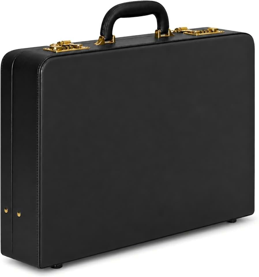 HAESTUS Briefcases for Men, Professional Leather Briefcase with Lock