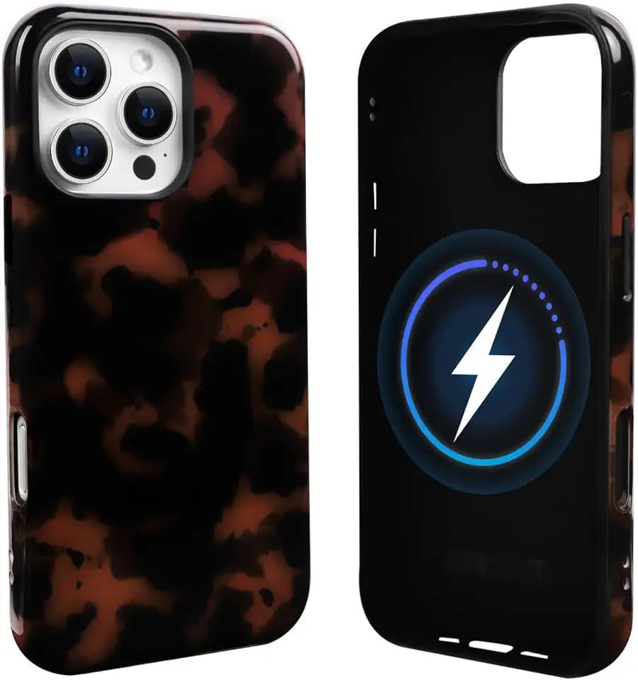 NITITOP for iPhone 16 Pro Case Magnetic Leopard - Dark