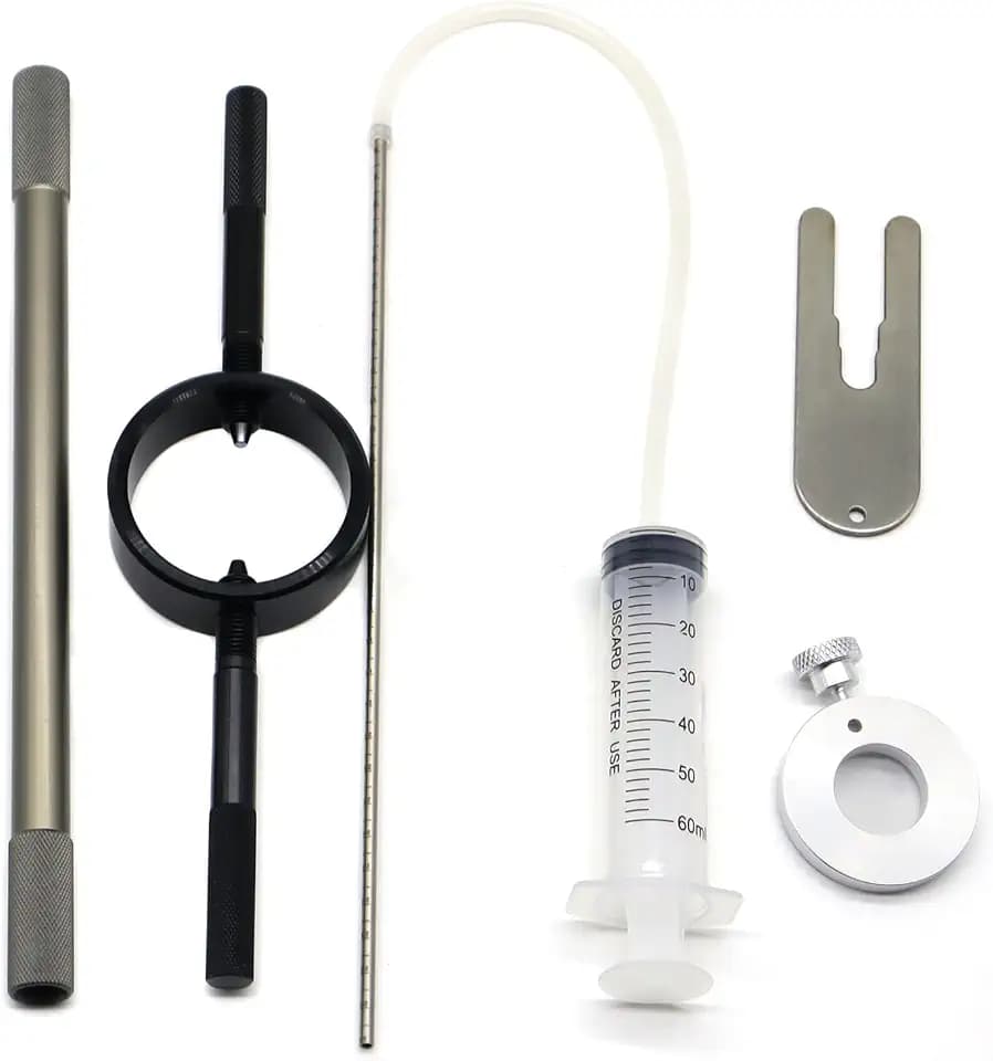 Motorcycle Fork Service Tool Kit, Fork Oil Level Tool, Fork Spring Compressor and Damper Rod Bleed Tool