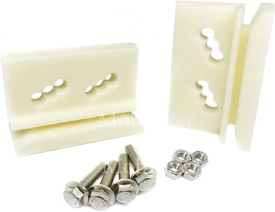 Reinforced Door Hanger for Spacemaker Treco Metal Shed Door Runner Glide A67 Replacement ABS White (2 pack)