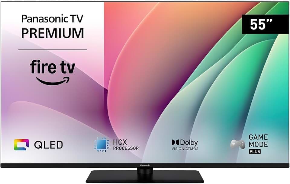 Panasonic Premium TV-55W80AEZC, 55 Zoll Fernseher QLED 4K Ultra HD, Fire TV