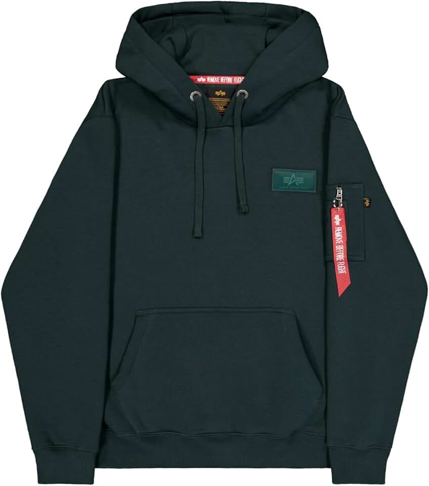 Alpha Industries Herren Alpha Industries Back Print Hoody Neon Print Kapuzensweat für Herren Kapuzenpullover (1er Pack)