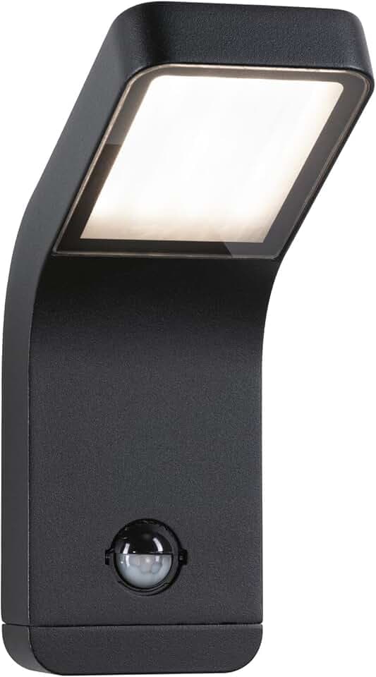 Paulmann 94745 LED Außenleuchte Wandleuchte Kulma Bewegungsmelder seewasserresistent IP44 90x174mm 3000K 7,5W 500lm 230V Anthrazit Alu Warmweiß