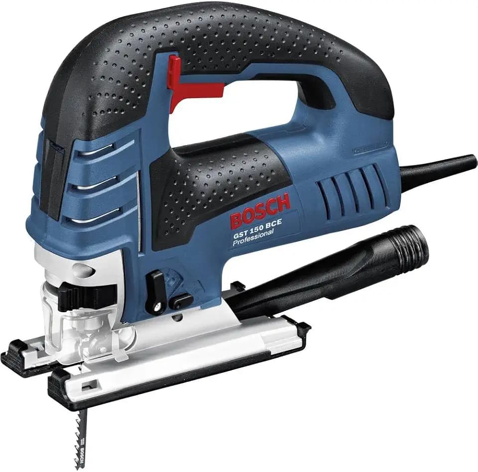 Bosch Professional Stichsäge GST 150 BCE (Hubzahl bei Leerlauf: 500 – 3.100 min-1, inkl. Saugdüse, Abdeckhaube, Gleitschuh, Spanreißschutz, 1x Sägeblatt T 144 D, Handwerkoffer)