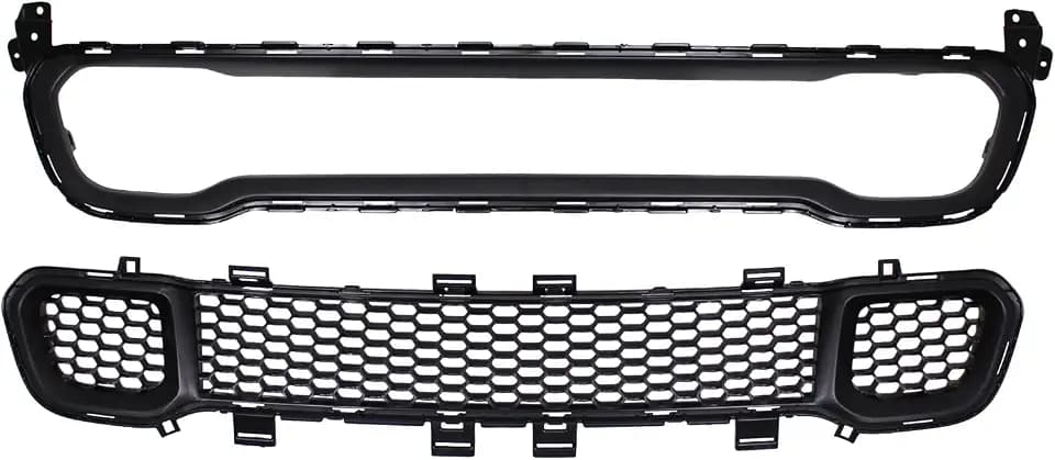 Front Lower Grill Grille and Molding Trim Black for Jeep Cherokee 2014-2018
