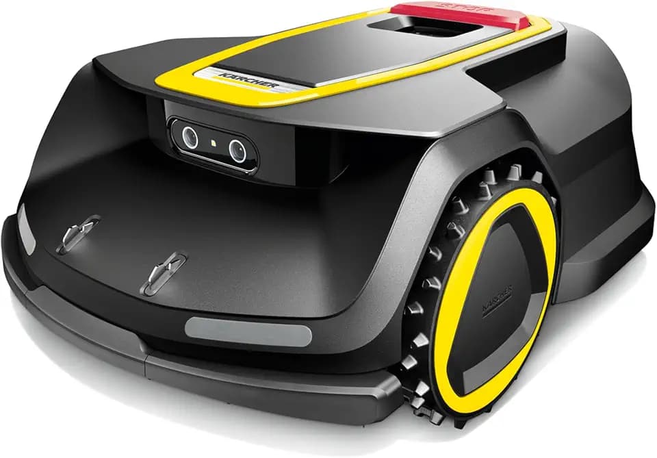 Kärcher Mähroboter RCX 6, ohne Begrenzungskabel, Flächenleistung: 3.000 m², Paralleles Bahnenfahren, bis zu 70% Steigung, rasenschonende Traktion, Allrad-Antrieb, Igelerkennung, GPS + RTK + Kamera