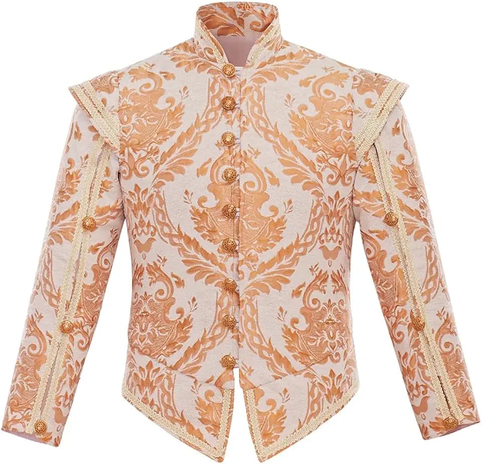 Tudor Doublet Jacket Mens Elizabethan Tudor Doublet Costume Coat Tudor Prince Noble King Costume Outfit
