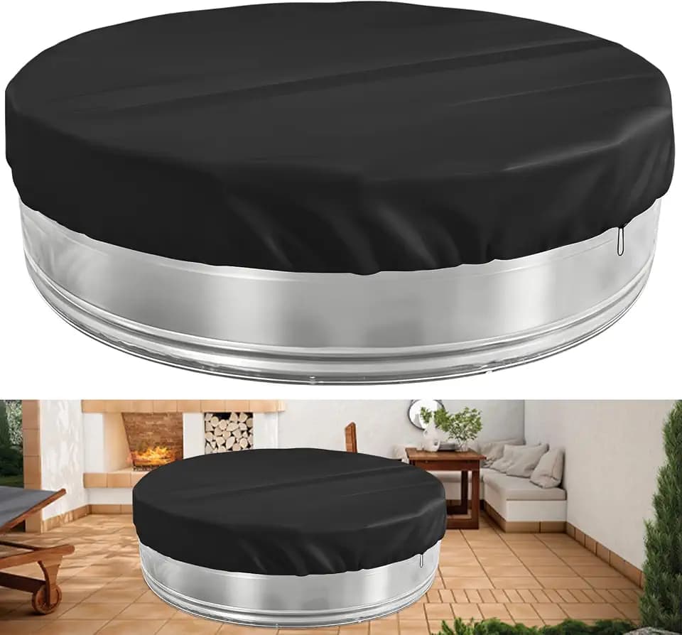 6ft Extra Large Round Stock Tank Pool Cover,Steel Round Stock Tank Pools Cover for Protection from Debris, Leaves, Dust - Waterproof and UV Resistant,Stock Tank Pools Cover with Drawstring Design