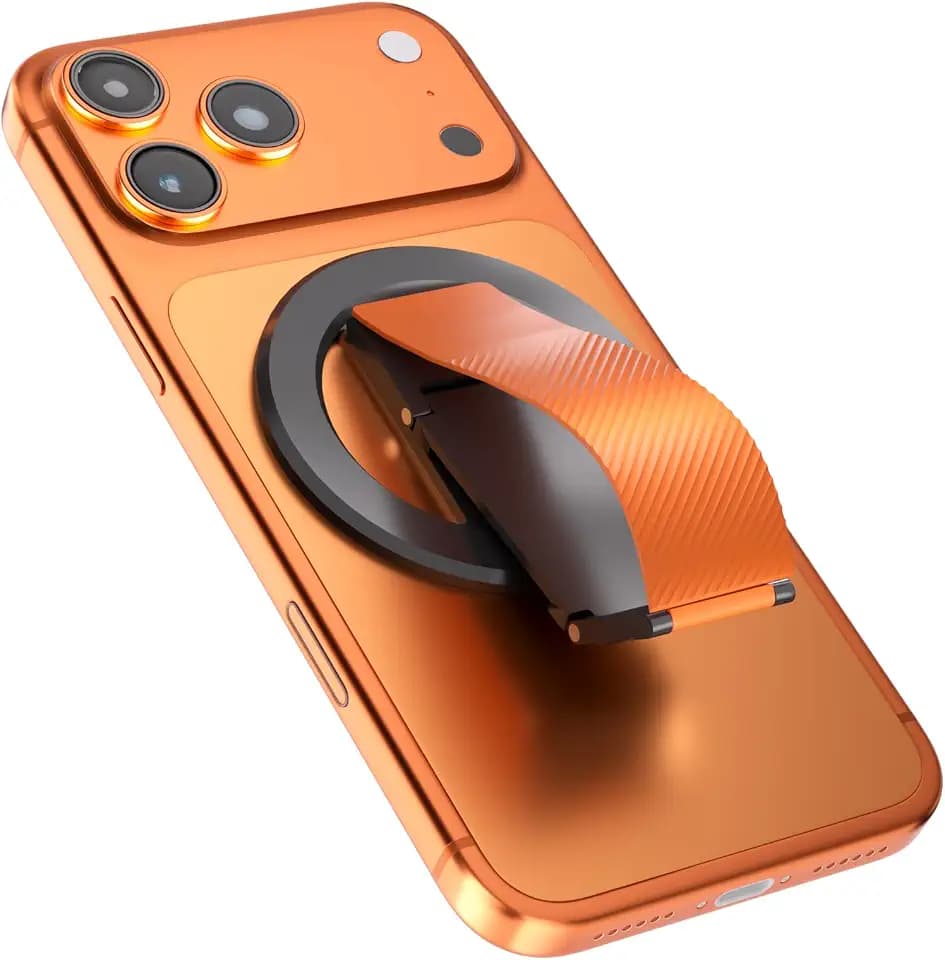 SINCEHOLY for MagSafe Phone Grip, N52 Magnetic Phone Ring Grip, Orange