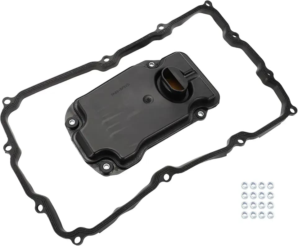 Motoforti Automatic Transmission Filter Kit Transmission Oil Filter Set for Toyota Tundra 2018-2021 Plastic Rubber with Gasket No.3533060070/353300C020 Black