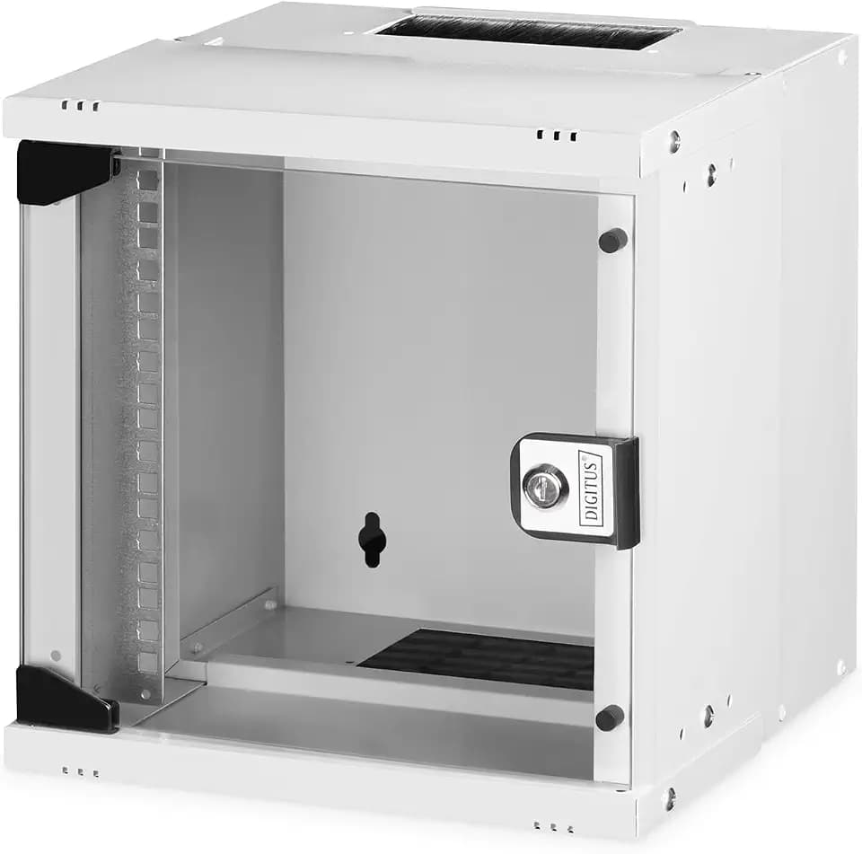 DIGITUS Netzwerkschrank – 10 Zoll 6HE – Unmontiert – SOHO PRO – Grau