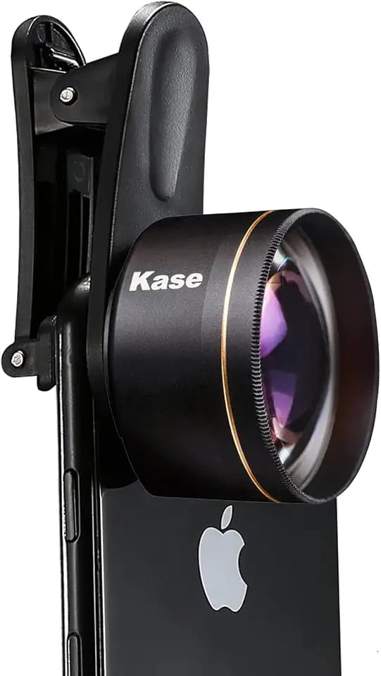 Kase Smartphone Master Macro Lens with Phone Clip for iPhone 17 16 15 14 13 12 11 8 7 XR 6/Samsung/Android,17mm Thread Mount Cell Phone Macro Lens Attachment,Metal Body