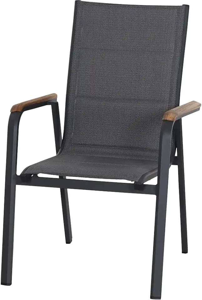 Siena Garden Tesoro Stapelsessel, Alu, Textil, Teak FSC 100%
