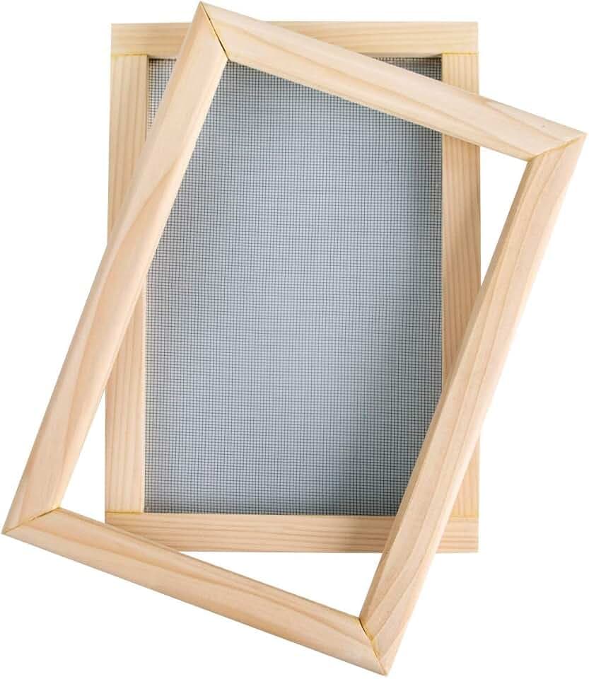 Rayher Papierschöpfrahmen, natur, 30 x 21 cm, für Papierformat bis 25 x 16 cm geeignet, Schöpfrahmen für Papier, 27001505