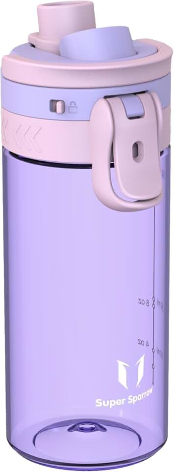 Super Sparrow Trinkflasche Kinder - Tritan Wasserflasche - 500ml - BPA-frei - Ideale Sportflasche - Ein-Klick Schnellfluss TouchGulp Trinkflaschen - Leicht, Nachhaltig