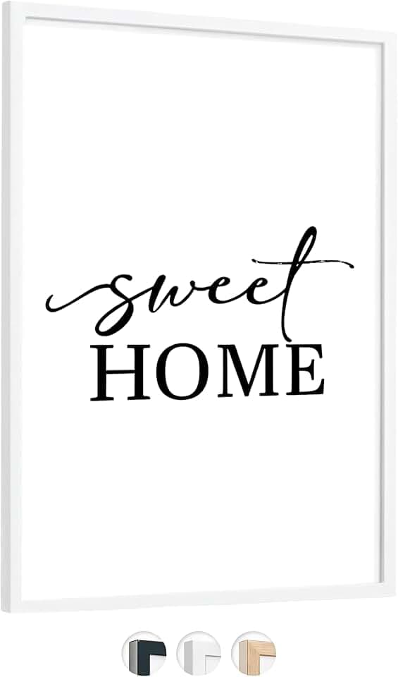 edihome, Bilderrahmen A3, (1 Stück), 29,7 x 42, Holz, Photo Frame, Rahmen din a3, für Diplome, bruchsicheres Acrylglas, für Poster und Bilder, Hoch- und Querformat (Weiß, 1 Stück)