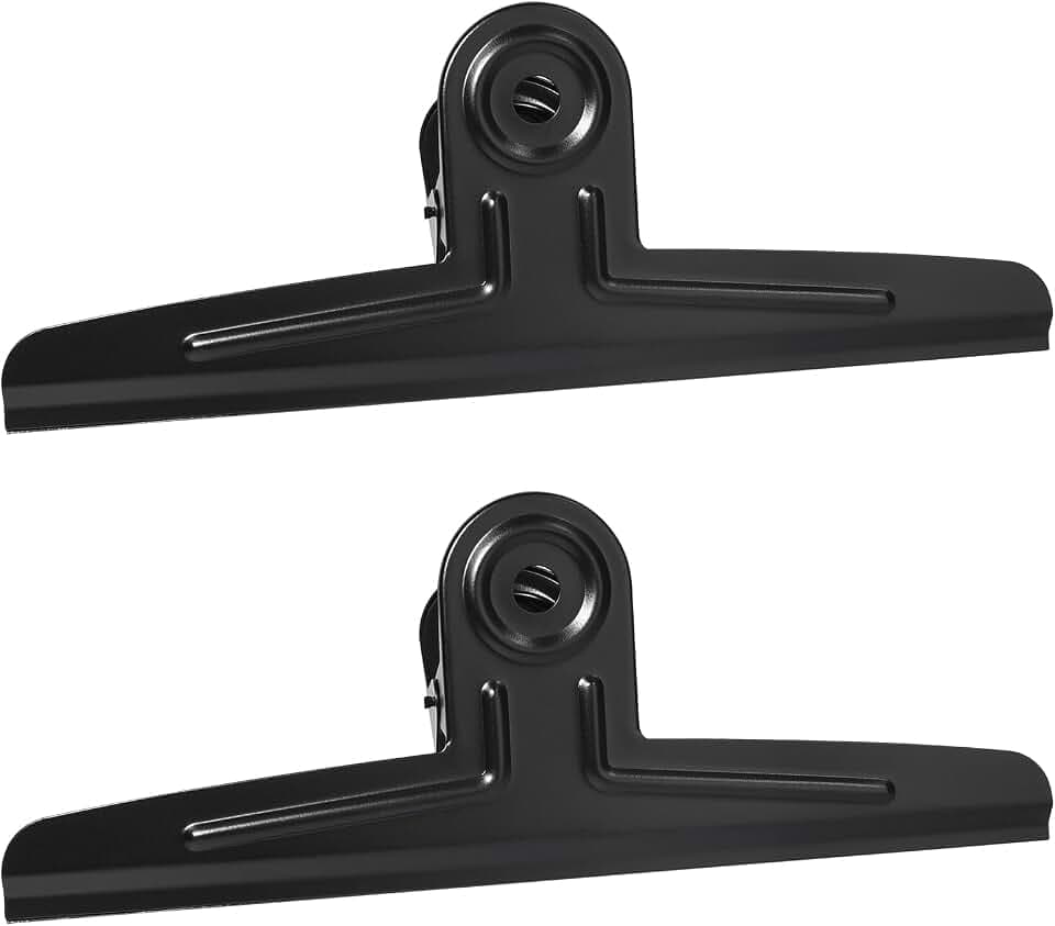 Extra Großer Bull Clip 2 Stück 11.8 Zoll/30cm Klammern,Klammern für Tüten,Extra Große Bulldogge Büroklammern Papierklammern,Verschlussclips Schwarzer Edelstahl Büroklammern