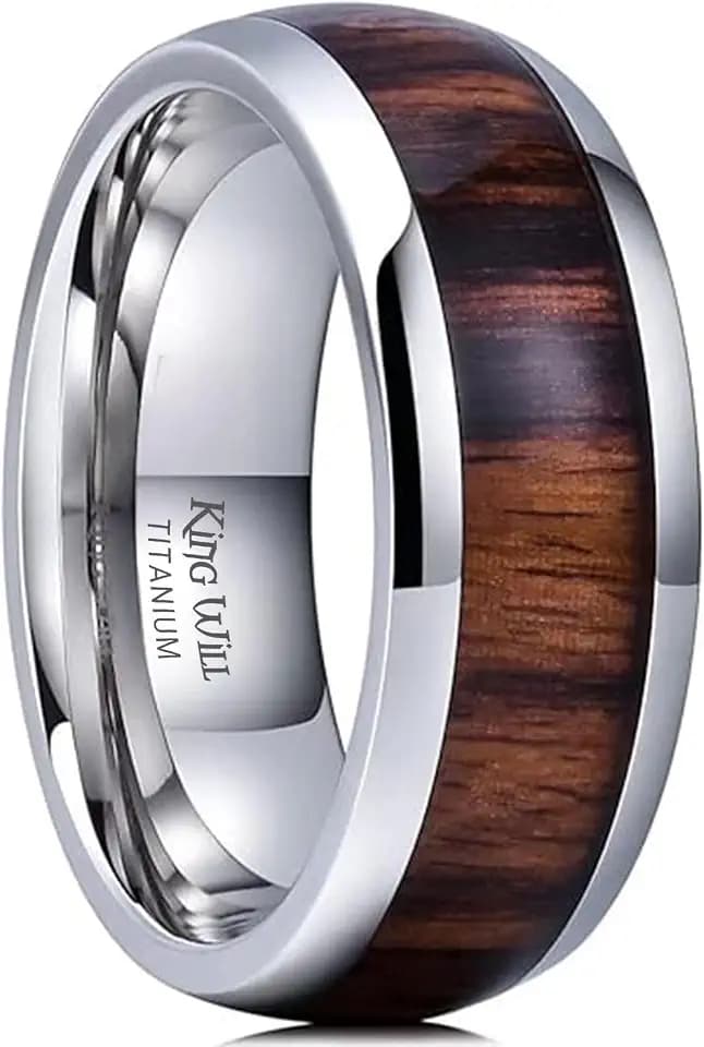 King Will Titanium Wedding Band for Men Size 6-14