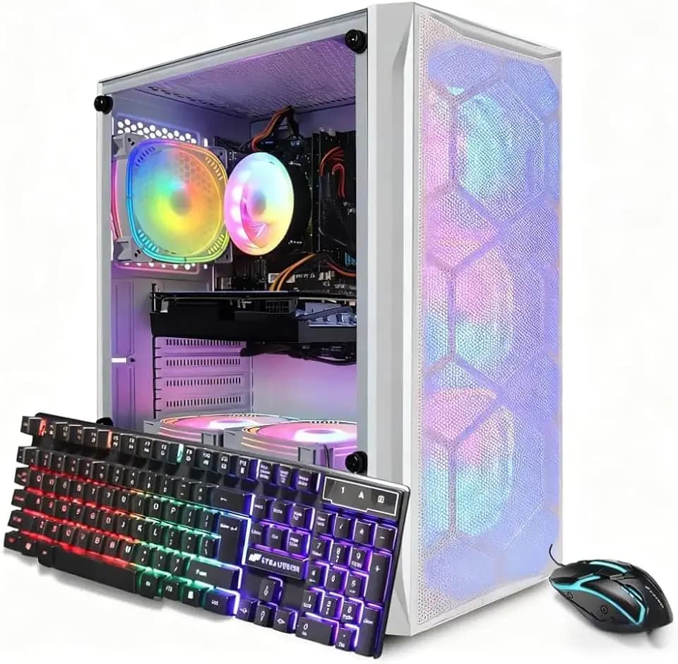 STGAubron Gaming PC Desktop,Core I7,GTX 1660 Ti 6G,16G RAM,512G SSD