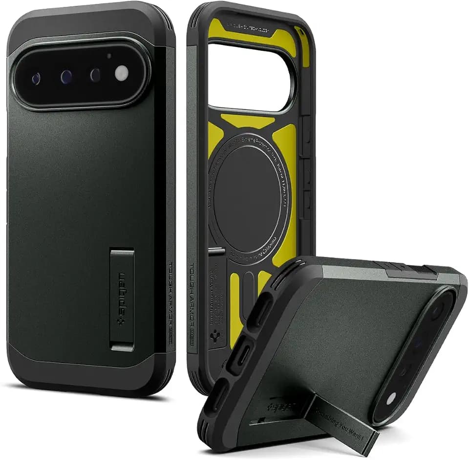 Spigen Tough Armor MagFit for Google Pixel 11 Pro Case, Abyss Green