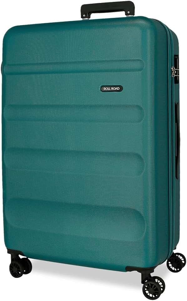 Roll Road Flex Hartschalenkoffer aus ABS-Material, Seitliches Zahlenschloss, 4 Doppelrollen Handgepäck, Praktischer Innenraum mit einem Fach