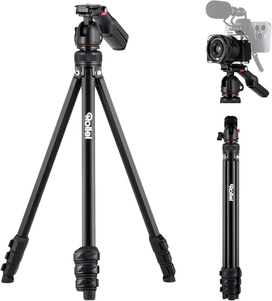 Rollei Compact Creator Stativ Kamera 152cm Reisestativ aus Aluminium