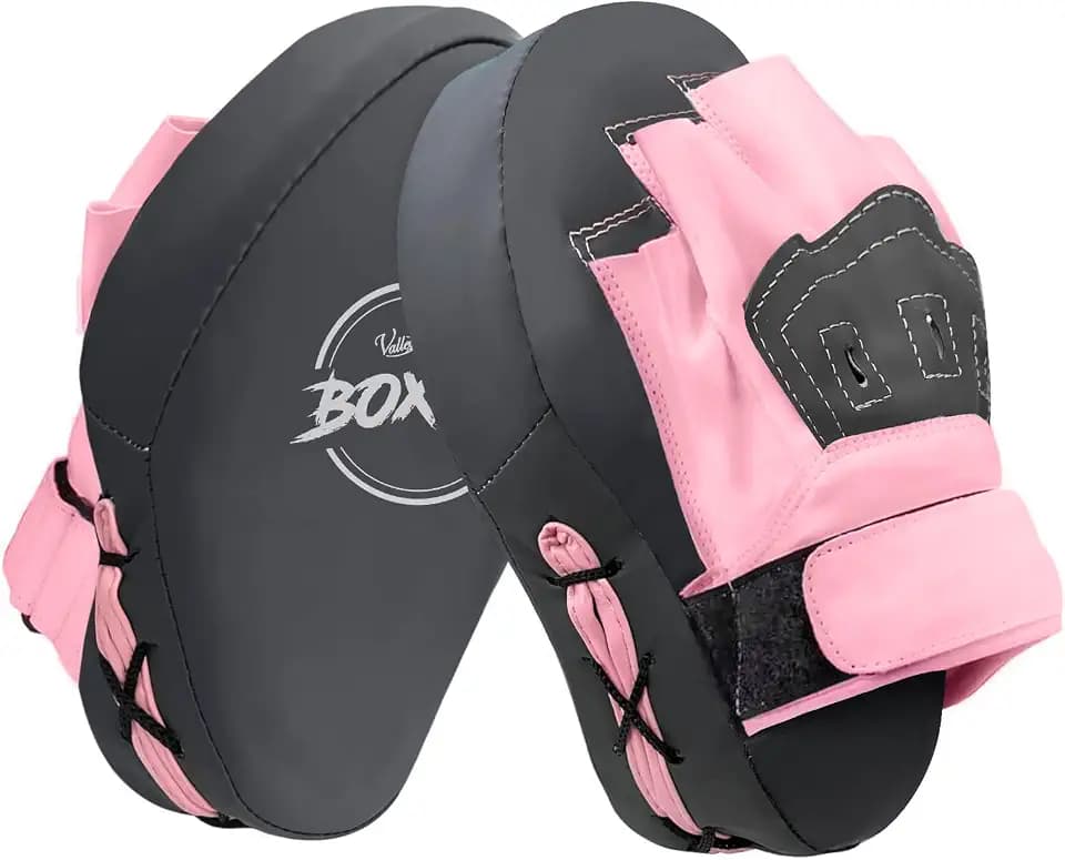 Valleycomfy Boxing Pads Curved Focus Punching Mitts for Men Women