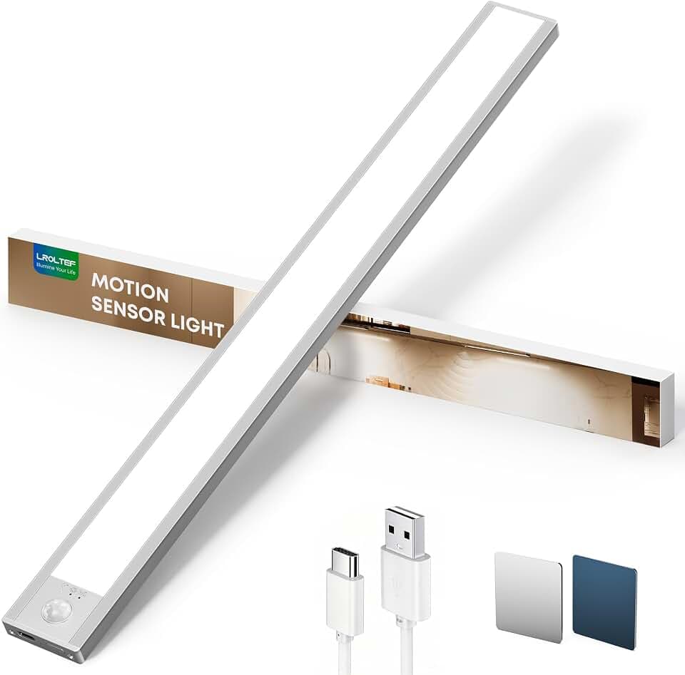 LROLTEF Schrankbeleuchtung Küche Led Lampe mit Bewegungsmelder 6500K 40cm