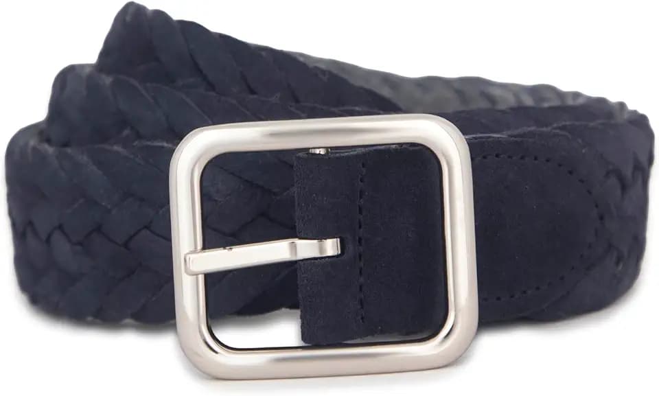 Vince Mens 1.5 Inch Reversible Woven Suede Belt, Stylish Accessory for Everyday Wear