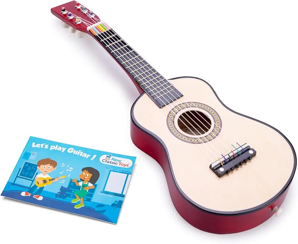 New Classic Toys - 10344 - Musikinstrument - Spielzeug Holzgitarre - Naturel