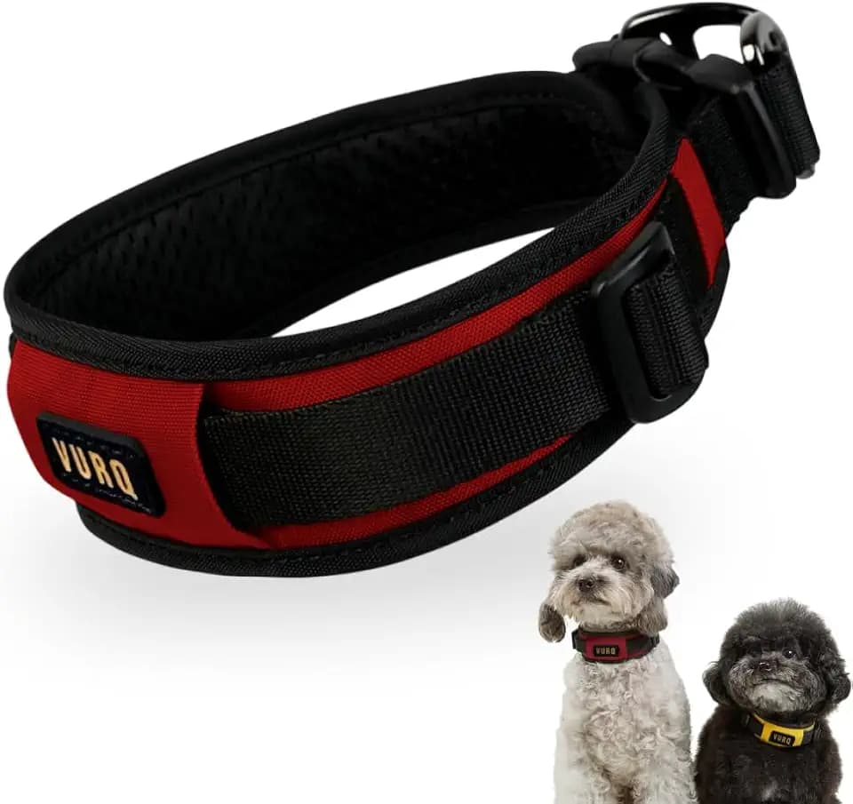 Comfort Collar Wide Padded Lightweight Dog Collar, Red, Extra Small