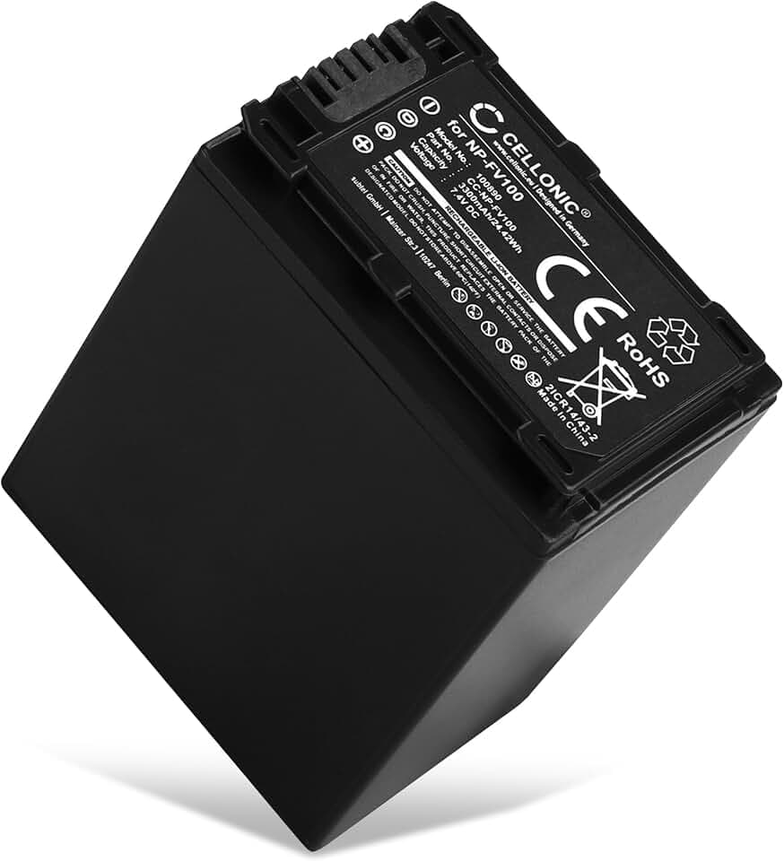 CELLONIC Akku kompatibel mit Sony AX53 4K HANDYCAM FDR-AX53, NP-FV100