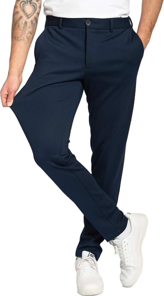 Performance Pants Chino Hose Herren Stretch Slim Fit | Sommerhose Anzughose