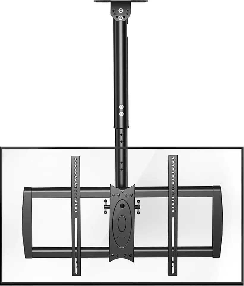 XINLEI Ceiling TV Mount Fits Most 37-75 inch LCD LED Plasma Panel Display with Max VESA 600x400mm Loaded up to 110lbs Swivel and Tilt TV Bracket Height Adjustable MC61A