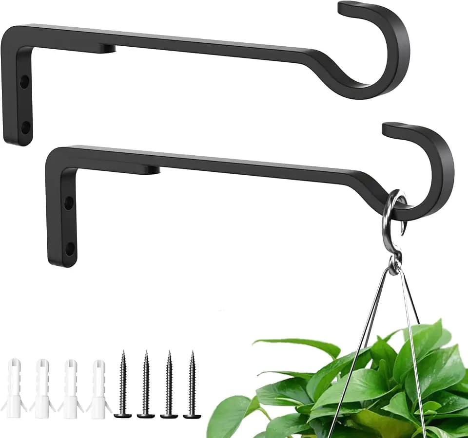 20CM Wandhaken Blumenampel Halterung,Blumenampelhalter,Blumenhaken, 2 Stück