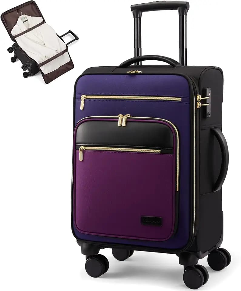 LOVEVOOK Carry on Suitcase 22x14x9 Airline Approved,20in Luggage with Wheel