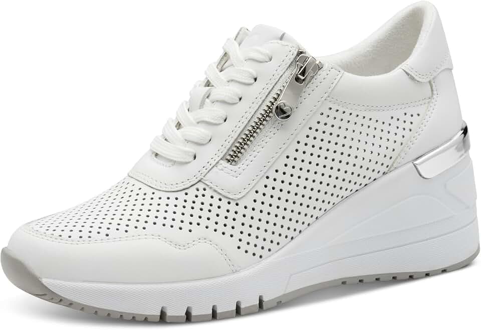 MARCO TOZZI Damen Sneaker weiches Feel Me Wechselfußbett Leder weiches Innenfutter Modisch