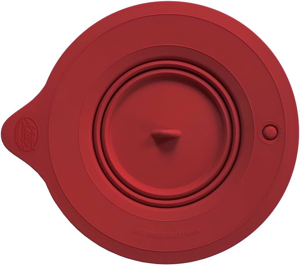 Kitty Professional Silikon Frischhaltedeckel Überzieher, spülmaschinenfest | Kompatibel mit Kitchen Aid mit Airlock-Ventil für 3l 4,3l 4,8l Rührschüsseln (rubinrot)